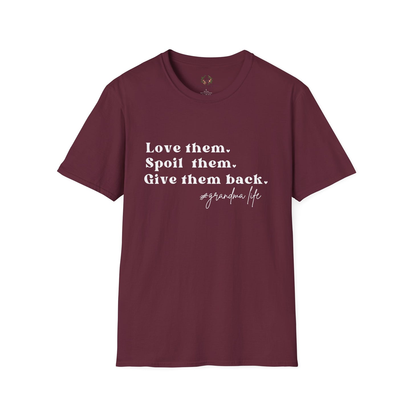 Gifts For Grandma | Grandma T-Shirt | Love Them Spoil Them Give Them Back