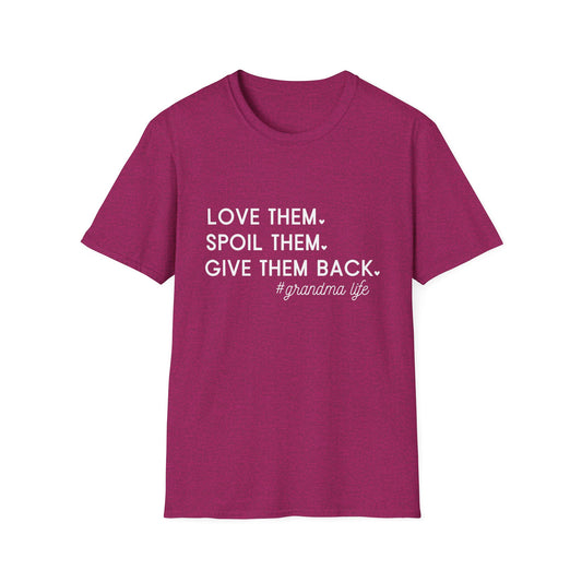 Gifts For Grandma | Grandma T-Shirt | Love Them Spoil Them Give Them Back