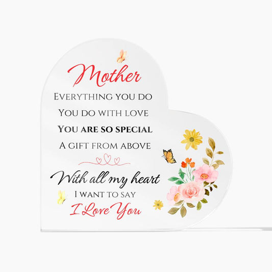 Gifts For Mom | Acrylic Heart Keep Sake For Mom