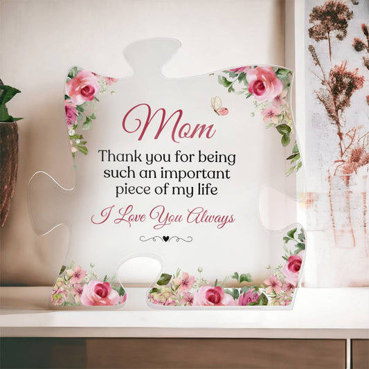 Gifts for Mom | Mother's Day Acrylic Puzzle Plaque Keep Sake